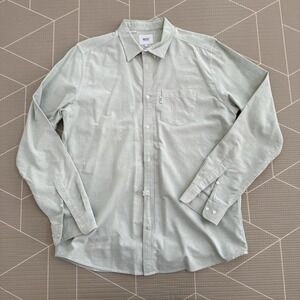 Wezc Long‎ Sleeve Button Down Shirt Size L Light Green